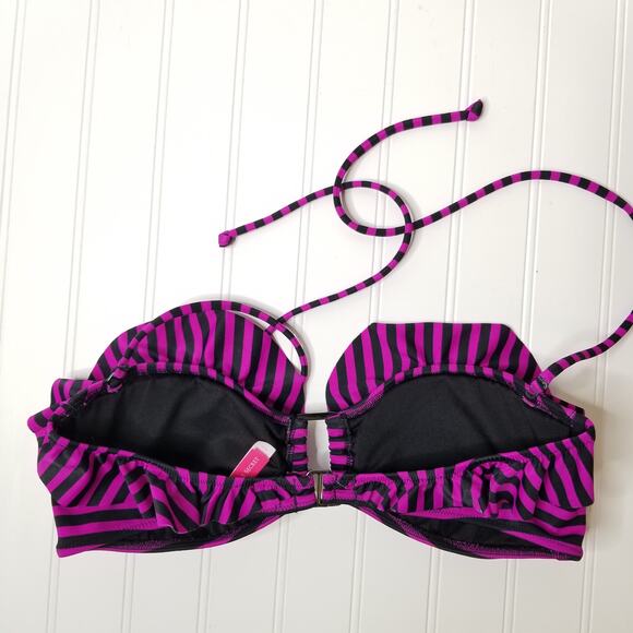 Victoria's Secret Striped Bandeau Bikini Top MED - Picture 2 of 8